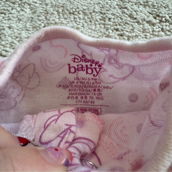 6-9M Disney Baby Minnie Mouse & Daisy 2 Footies Coveralls - Picture 4 of 9